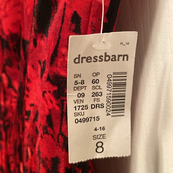 Brand New Dressbarn Black/Red Sleeveless Dress…size 8 - Picture 5 of 5